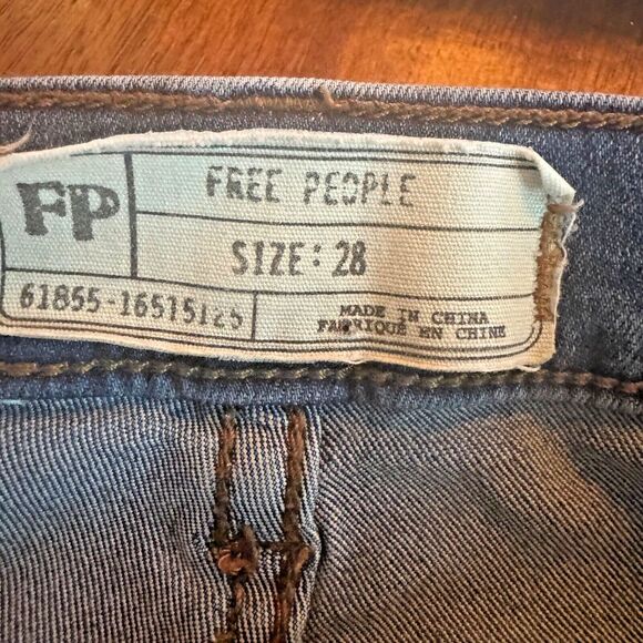 Free People Jeans Women 28 Light Blue Wash High Waist Skinny Soft 61855-16515125 - Picture 8 of 10